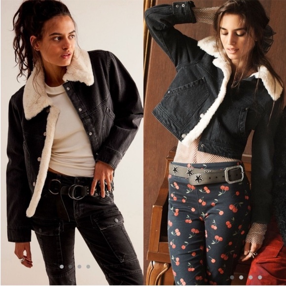 Free people Tia cozy denim jacket - Picture 2 of 12